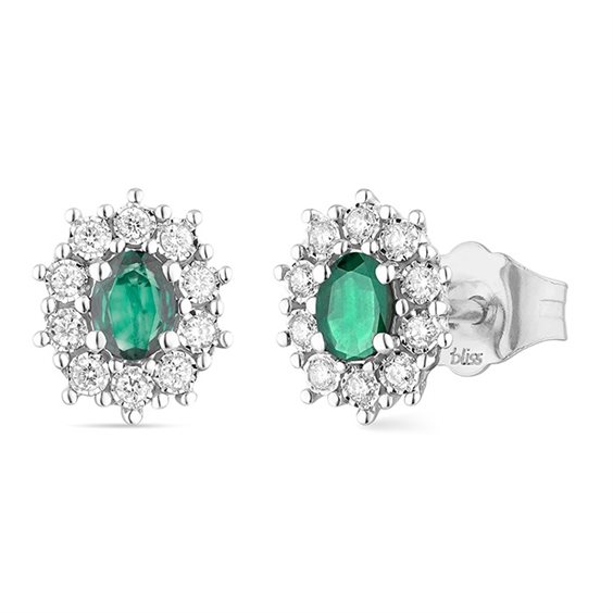 Boucles d'oreilles Bliss Femme in Or blanc Smeraldo 0.38 Ct 20115652 - 20115652
